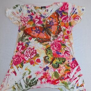 JOSTAR Embellished Butterfly Tunic Size Medium
